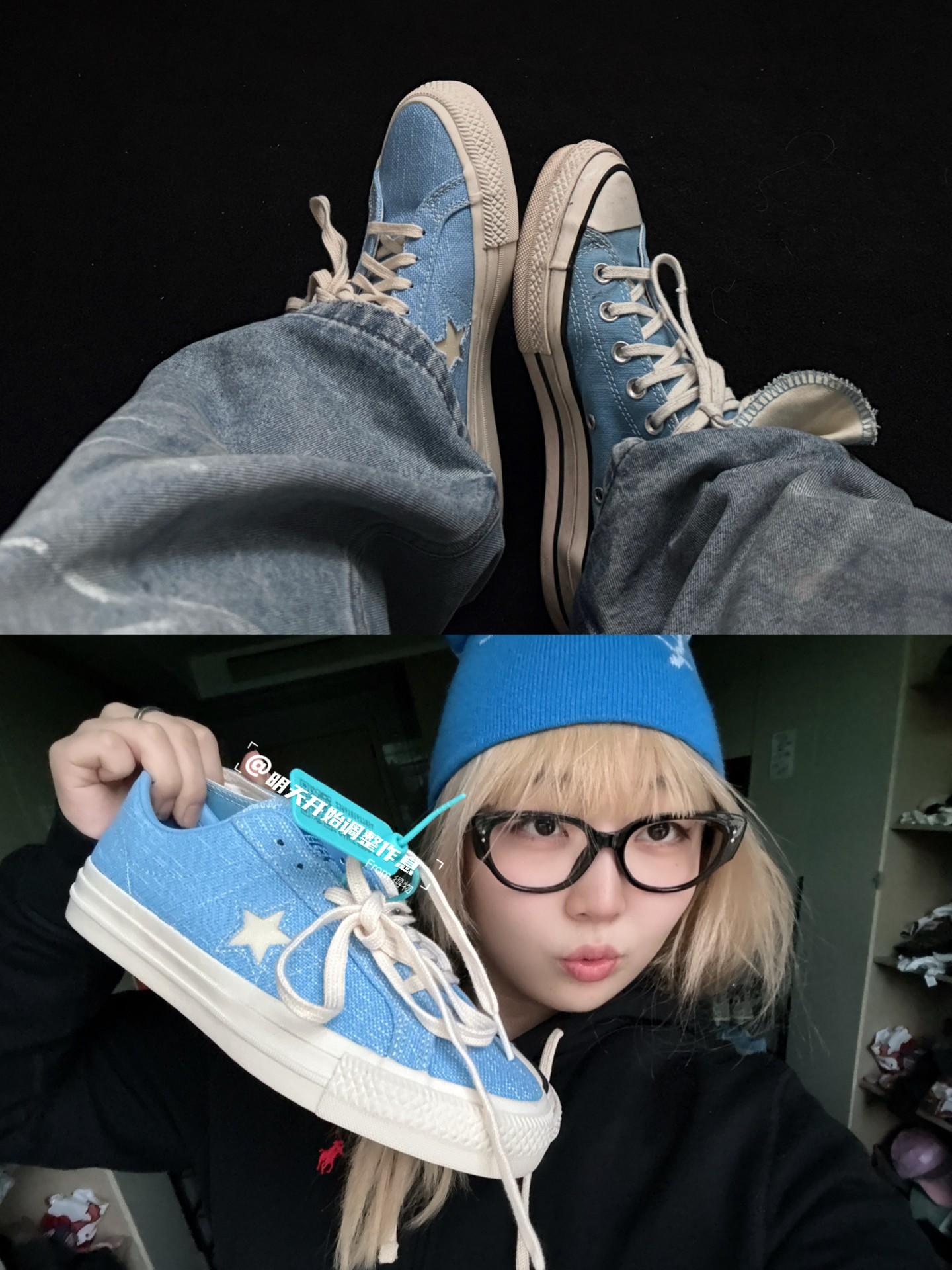 🤍➿🧊白蓝小众不撞款!!匡威Converse我一年四季都要穿!!!真的不一般!